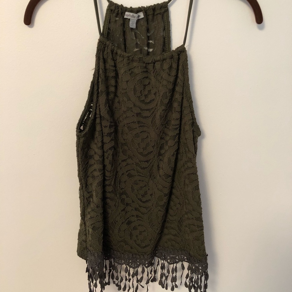 Green Lace Tank